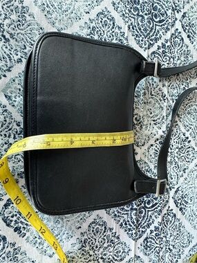 Coach Black Leather Men's Crossbody Bag with Silver Snap